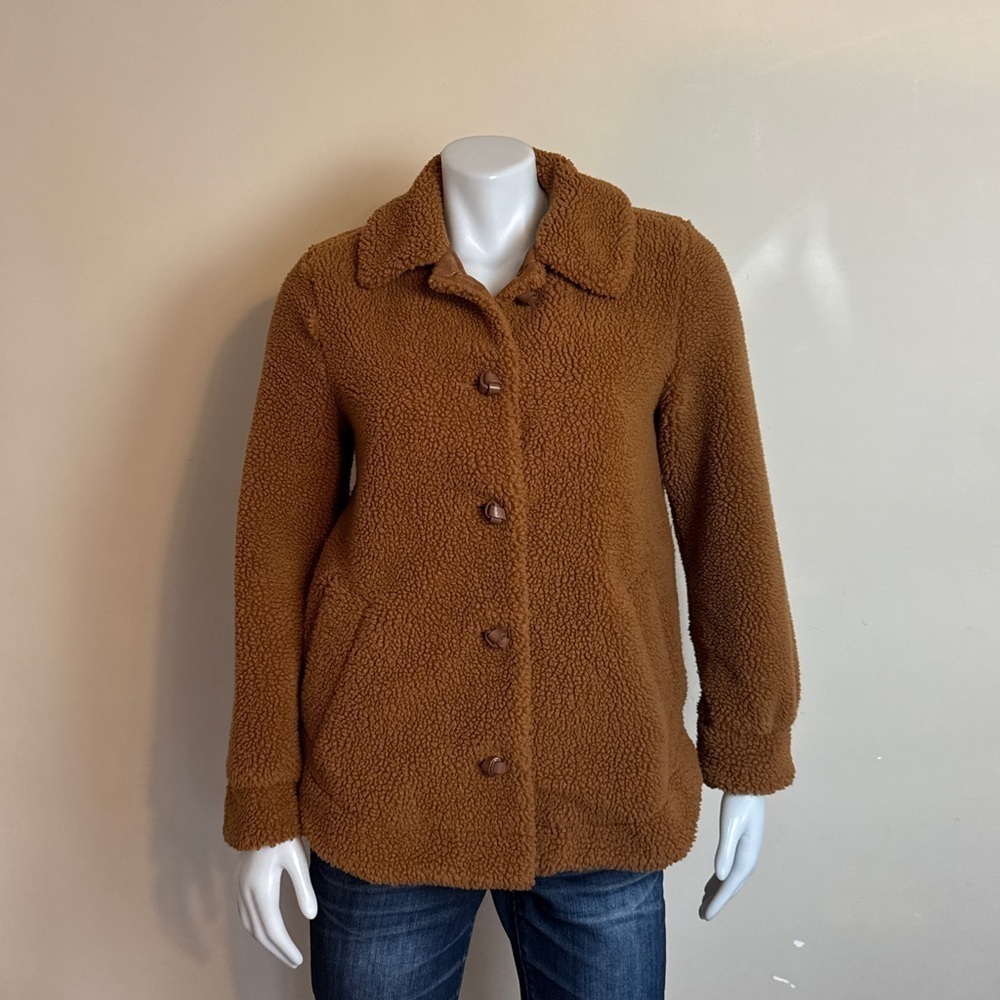 NWT - H&M Teddy coat in size 2. Oversized. P2P 20.5” - Picture 10 of 11